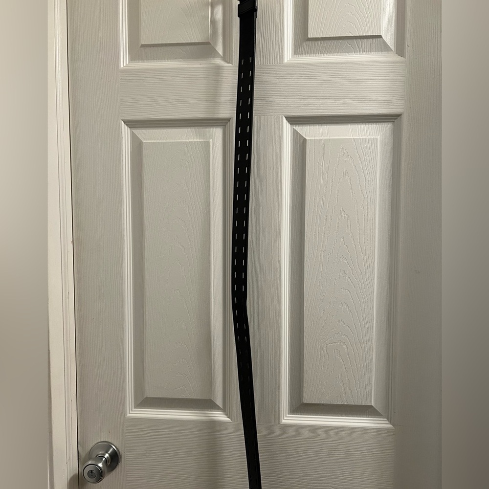 Black Belt with Perforated Design
